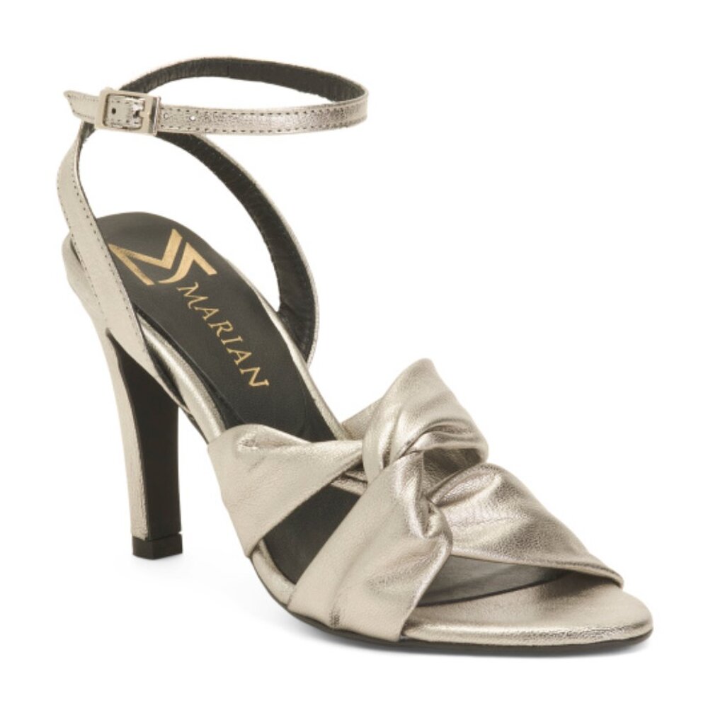 MARIAN Made In Spain Leather Knotted H Band Heeled Sandals